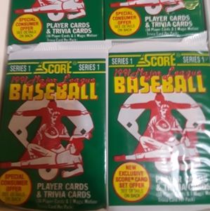 20 Packs of Vintage 1991 Score Baseball Series 1